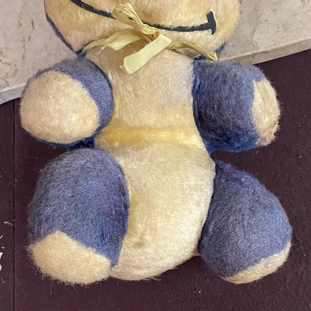 Adorable Plush Bear Toy - Blue and Tan - Picture 3 of 7